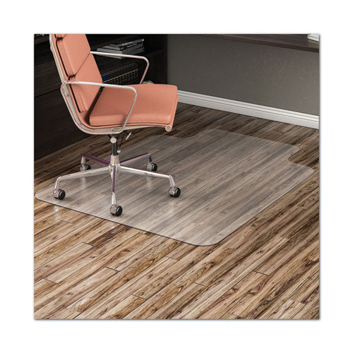Image of deflecto® EconoMat All Day Use Chair Mat for Hard Floors, Flat Packed, 45 x 53, Wide Lipped, Clear