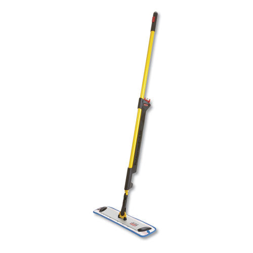 Image of Rubbermaid® Commercial HYGEN Pulse Microfiber Spray Mop System, 17" Wide Microfiber Head, 52" Yellow Plastic Handle