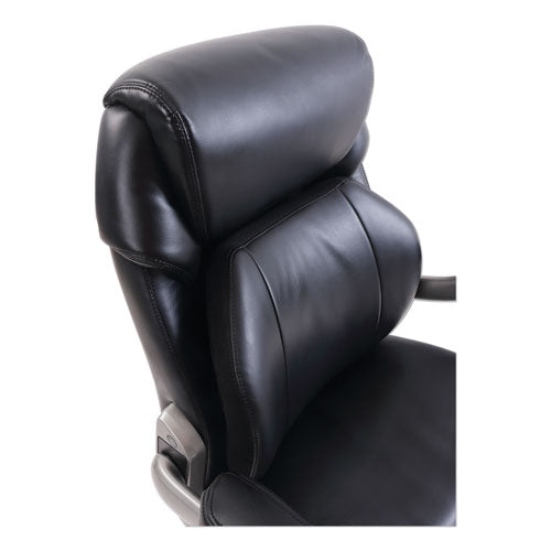 Image of SertaPedic® Cosset Mid-Back Executive Chair, Supports Up To 275 Lb, 18.5" To 21.5" Seat Height, Black Seat/back, Slate Base