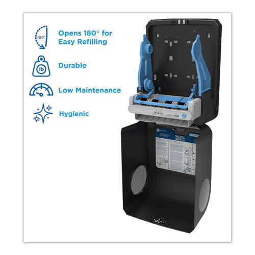 Image of Georgia Pacific® Professional Pacific Blue Ultra Paper Towel Dispenser, Automated, 12.9 X 9 X 16.8, Black