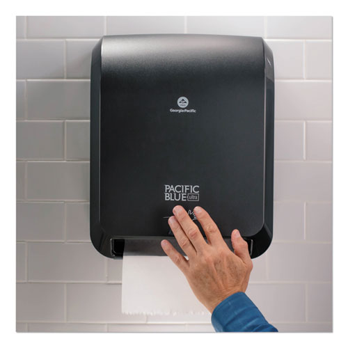 Image of Georgia Pacific® Professional Pacific Blue Ultra Paper Towel Dispenser, Automated, 12.9 X 9 X 16.8, Black