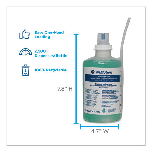 Image of Georgia Pacific® Professional GP enMotion Counter Mount Foam Soap Refill, Tranquil Aloe Scent, 1,800 mL, 2/Carton