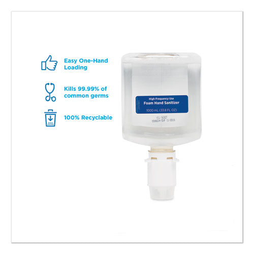 Image of Georgia Pacific® Professional Gp Enmotion High-Frequency-Use Foam Sanitizer Dispenser Refill, Fragrance-Free, 1,000 Ml, Fragrance-Free, 2/carton