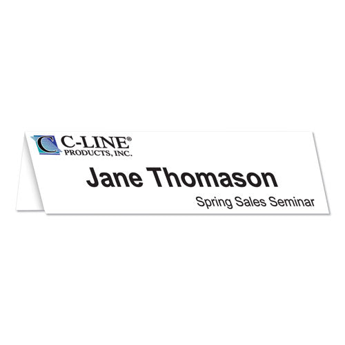 Image of C-Line® Scored Tent Cards, 4.25 X 11, White,1 Card/sheet, 50 Sheets/box