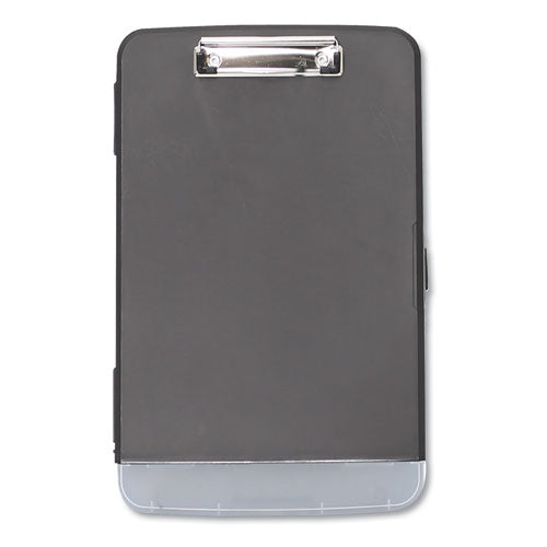 Image of Universal® Storage Clipboard with Pen Compartment, 0.5" Clip Capacity, Holds 8.5 x 11 Sheets, Black