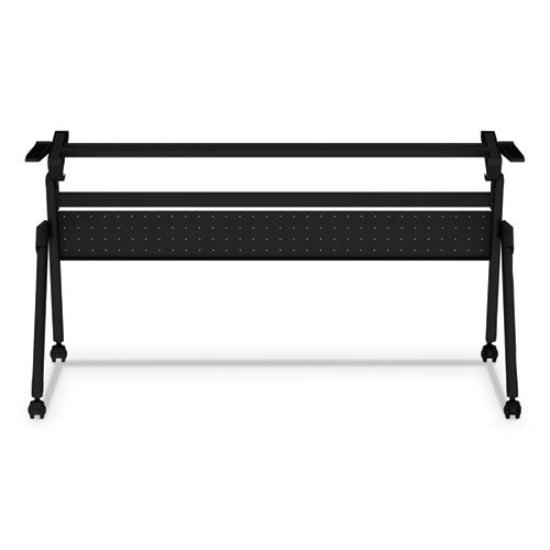 Image of Alera® Flip And Nest Table Base, 55.88w X 23.63d X 28.5h, Black
