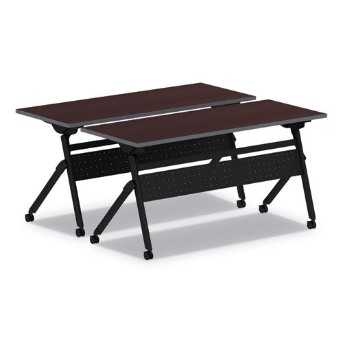 Image of Alera® Flip And Nest Table Base, 55.88w X 23.63d X 28.5h, Black