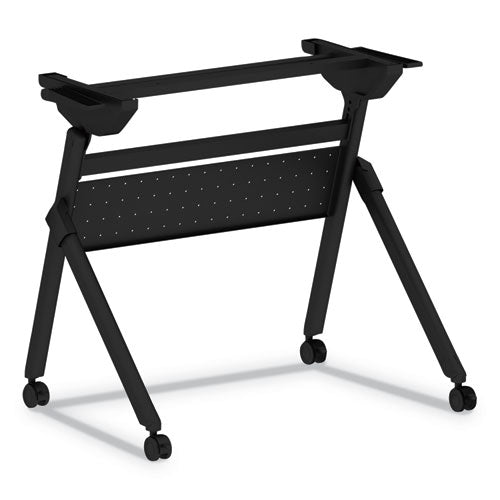 Image of Alera® Flip And Nest Table Base, 32.25w X 23.63d X 28.5h, Black