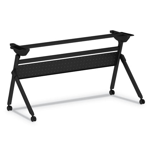 Image of Alera® Flip And Nest Table Base, 55.88w X 23.63d X 28.5h, Black