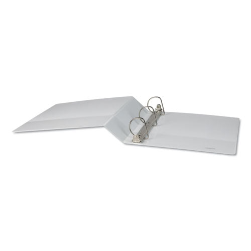 Image of Universal® Slant D-Ring View Binder, 3 Rings, 2" Capacity, 11 x 8.5, White, 4/Pack