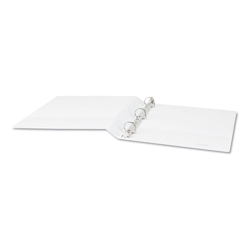 Image of Universal® Slant D-Ring View Binder, 3 Rings, 1" Capacity, 11 x 8.5, White, 4/Pack