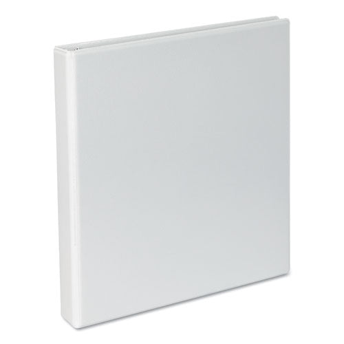 Image of Universal® Slant D-Ring View Binder, 3 Rings, 1" Capacity, 11 x 8.5, White, 4/Pack