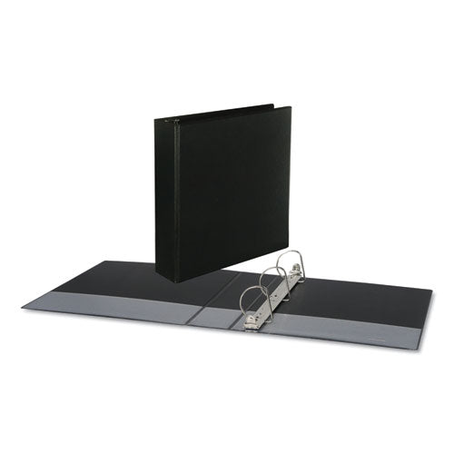 Image of Universal® Slant D-Ring View Binder, 3 Rings, 2" Capacity, 11 x 8.5, Black