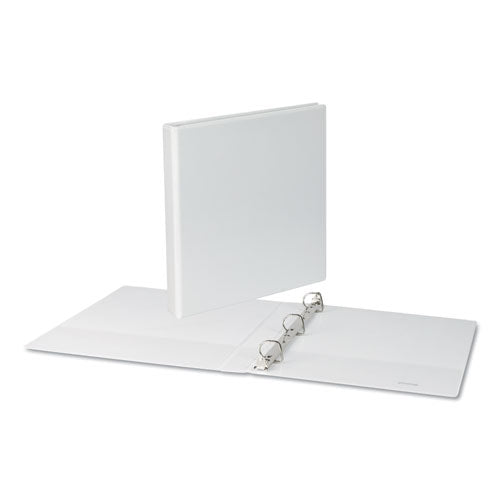 Image of Universal® Slant D-Ring View Binder, 3 Rings, 1" Capacity, 11 x 8.5, White