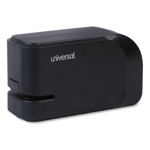 Image of Universal® Half-Strip Electric Stapler With Staple Channel Release Button, 20-Sheet Capacity, Black