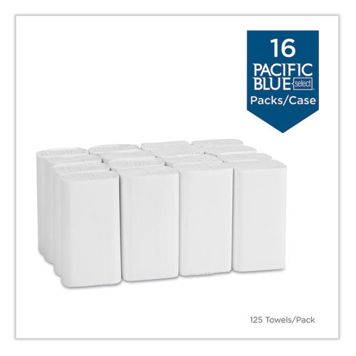 Image of Georgia Pacific® Professional Blue Select Multi-Fold 2 Ply Paper Towel, 9.2 x 9.4, White, 125/Pack, 16 Packs/Carton