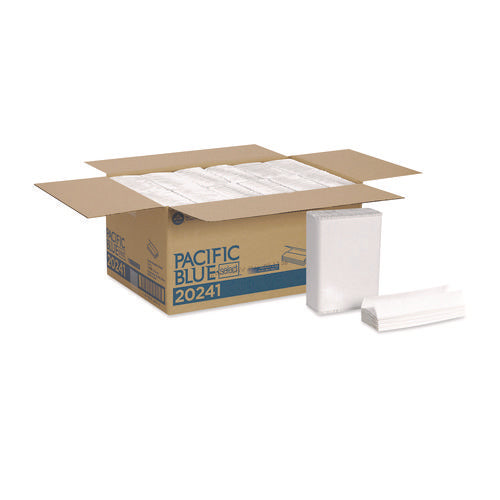 Image of Georgia Pacific® Professional Pacific Blue Select C-Fold Paper Towel, 1-Ply, 10.1 x 10.1, White, 200/Pack, 12 Packs/Carton