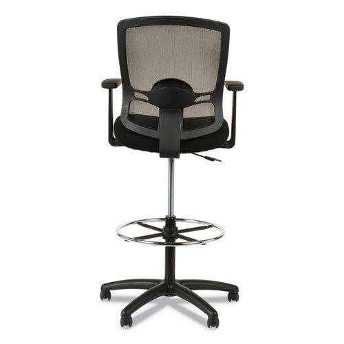 Image of Alera® Alera Etros Series Mesh Stool, Supports Up To 275 Lb, 25.19" To 35.23" Seat Height, Black