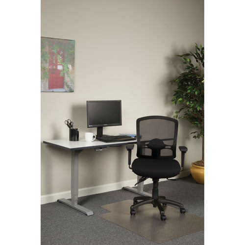 Image of Alera® Alera Etros Series Mesh Mid-Back Petite Multifunction Chair, Supports Up To 275 Lb, 17.16" To 20.86" Seat Height, Black