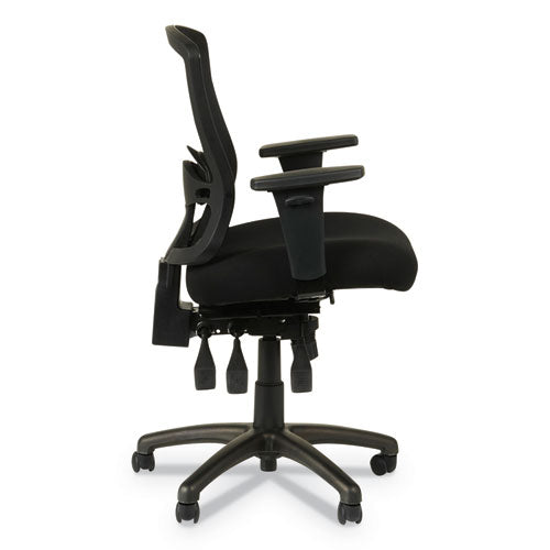 Image of Alera® Alera Etros Series Mesh Mid-Back Petite Multifunction Chair, Supports Up To 275 Lb, 17.16" To 20.86" Seat Height, Black