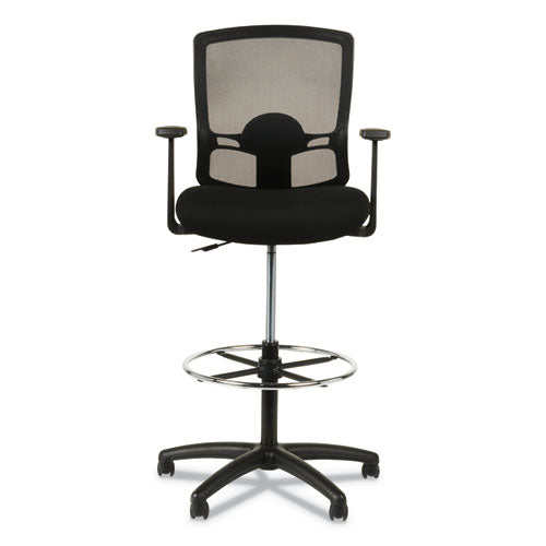 Image of Alera® Alera Etros Series Mesh Stool, Supports Up To 275 Lb, 25.19" To 35.23" Seat Height, Black