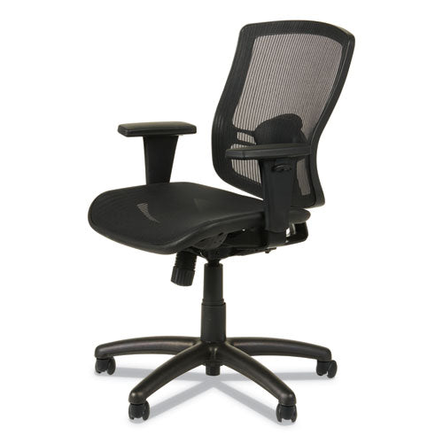 Image of Alera® Alera Etros Series Suspension Mesh Mid-Back Synchro Tilt Chair, Supports Up To 275 Lb, 15.74" To 19.68" Seat Height, Black