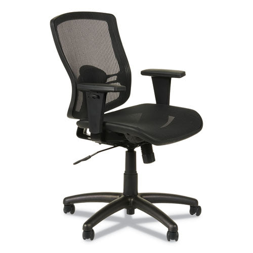 Image of Alera® Alera Etros Series Suspension Mesh Mid-Back Synchro Tilt Chair, Supports Up To 275 Lb, 15.74" To 19.68" Seat Height, Black