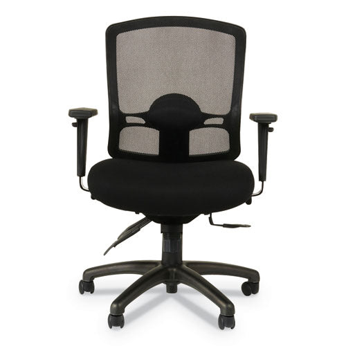Image of Alera® Alera Etros Series Mesh Mid-Back Petite Multifunction Chair, Supports Up To 275 Lb, 17.16" To 20.86" Seat Height, Black