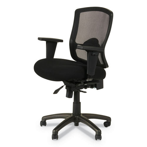 Image of Alera® Alera Etros Series Mesh Mid-Back Petite Multifunction Chair, Supports Up To 275 Lb, 17.16" To 20.86" Seat Height, Black