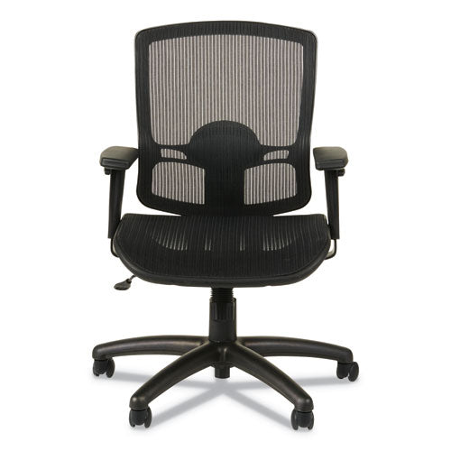 Image of Alera® Alera Etros Series Suspension Mesh Mid-Back Synchro Tilt Chair, Supports Up To 275 Lb, 15.74" To 19.68" Seat Height, Black