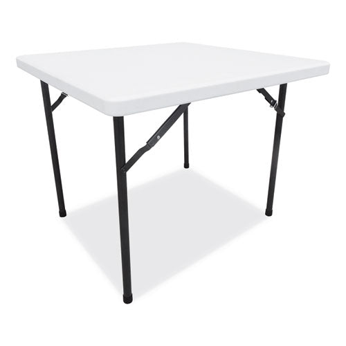 Image of Alera® Square Plastic Folding Table, 36w X 36d X 29.25h, White