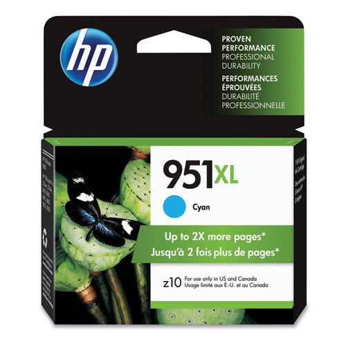Image of HP HP 951xl, (cn046an) High-Yield Cyan Original Ink Cartridge
