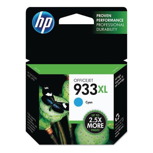 Image of HP HP 933xl, (cn054an) High-Yield Cyan Original Ink Cartridge