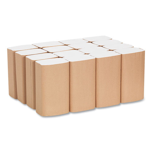 Image of Georgia Pacific® Professional Pacific Blue Basic S-Fold Paper Towels, 1-Ply, 10.25 x 9.25, White, 250/Pack, 16 Packs/Carton