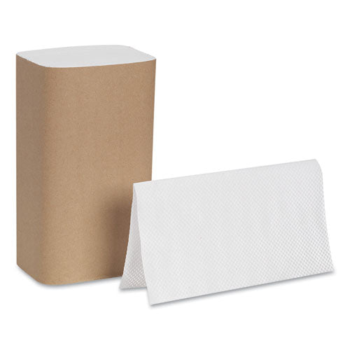 Image of Georgia Pacific® Professional Pacific Blue Basic S-Fold Paper Towels, 1-Ply, 10.25 x 9.25, White, 250/Pack, 16 Packs/Carton