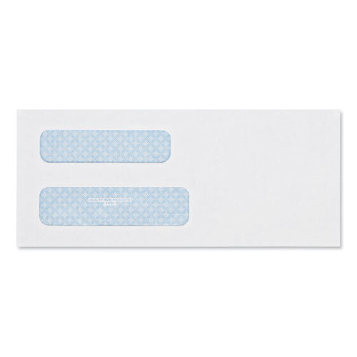 Image of Quality Park Double Window Security-Tinted Check Envelope, #8 5/8, Commercial Flap, Gummed Closure, 3.63 X 8.63, White, 500/box