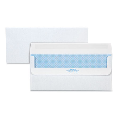 Image of Quality Park Redi-Seal Security-Tint Envelope, #10, Commercial Flap, Redi-Seal Adhesive Closure, 4.13 x 9.5, White, 500/Box