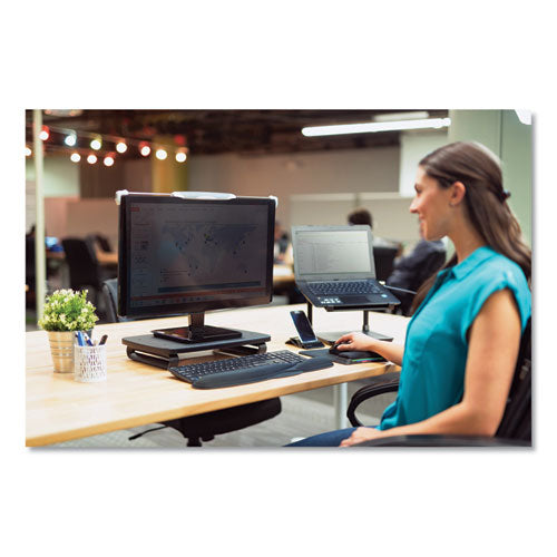 Image of Kensington® Smartfit Monitor Stand Plus, 16.2" X 2.2" X 3" To 6", Black, Supports 80 Lbs