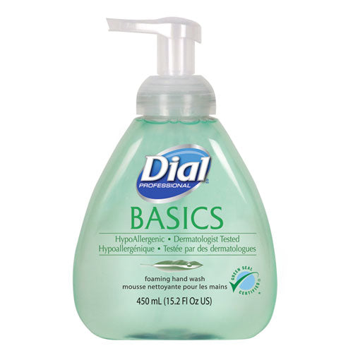 Image of Dial® Professional Basics Hypoallergenic Foaming Hand Wash, Honeysuckle Scent, 15.2 oz