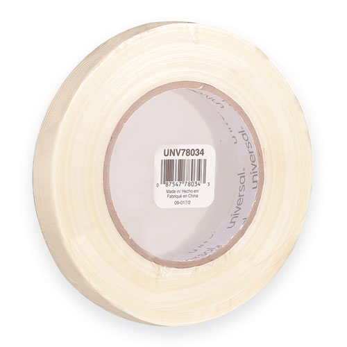 Image of Universal® 190# Medium Grade Filament Tape, 3" Core, 18 Mm X 54.8 M, Clear