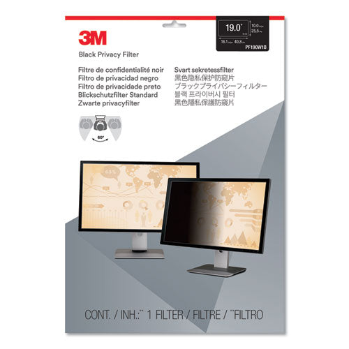 Image of 3M Frameless Blackout Privacy Filter for 19" Widescreen Flat Panel Monitor, 16:10 Aspect Ratio