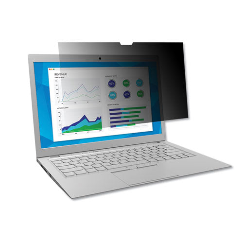 Image of 3M Frameless Blackout Privacy Filter For 13.3" Widescreen Laptop, 16:9 Aspect Ratio