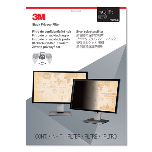 Image of 3M Frameless Blackout Privacy Filter for 19" Flat Panel Monitor
