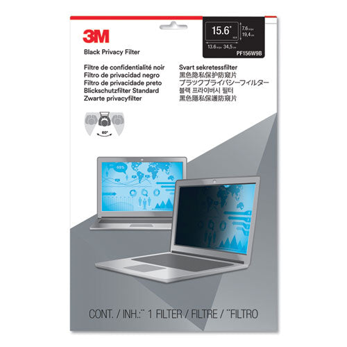 Image of 3M Frameless Blackout Privacy Filter For 15.6" Widescreen Laptop, 16:9 Aspect Ratio
