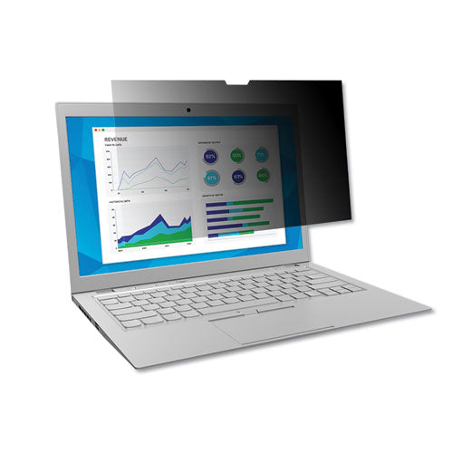 Image of 3M Frameless Blackout Privacy Filter For 15.6" Widescreen Laptop, 16:9 Aspect Ratio