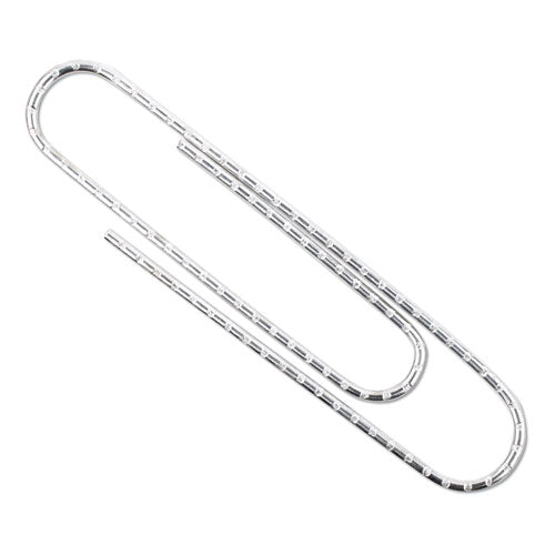 Image of ACCO Premium Heavy-Gauge Wire Paper Clips, Jumbo, Nonskid, Silver, 100 Clips/Box, 10 Boxes/Pack