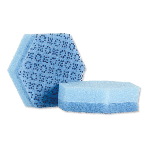 Image of Scotch-Brite PROFESSIONAL Low Scratch Scour Sponge 3000hex, 4.45 X 3.85, Blue, 16/carton