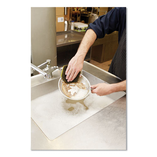 Image of Scotch-Brite Dual Purpose Scour Pad, 5 x 5.75, Green/Yellow, 15/Carton