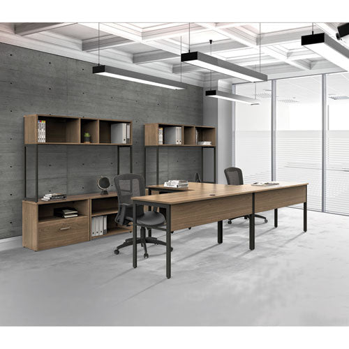 Image of Linea Italia® Urban Series Desk Workstation, 47.25" X 23.75" X 29.5", Ash