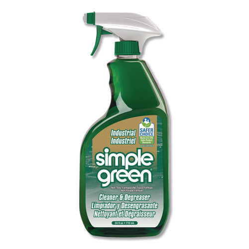 Image of Simple Green® Industrial Cleaner And Degreaser, Concentrated, 24 Oz Spray Bottle, 12/carton